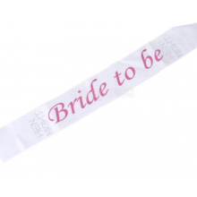 'Bride to Be' Sash (white)